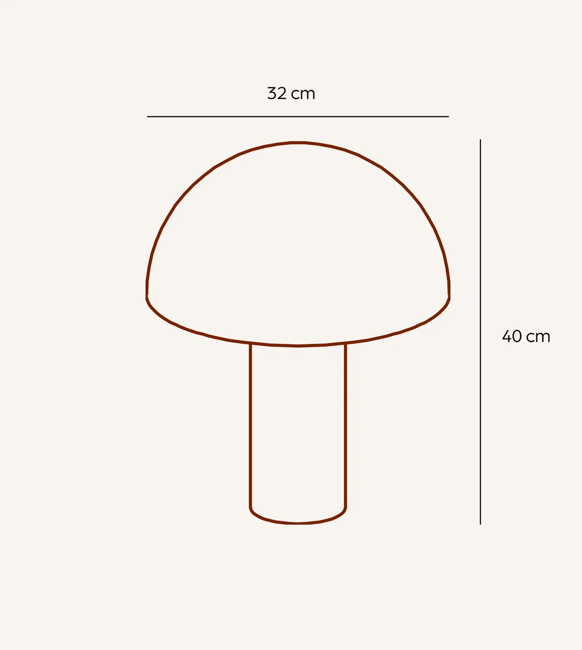 Hestia | Mushroom Table Lamp with Dome Shade