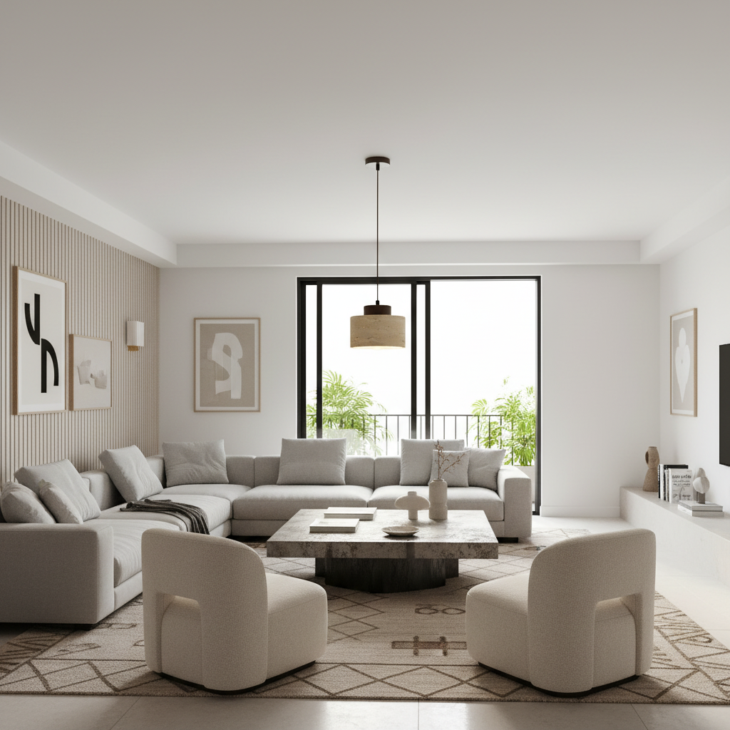 Pavonia | Travertine Stone Pendant Light