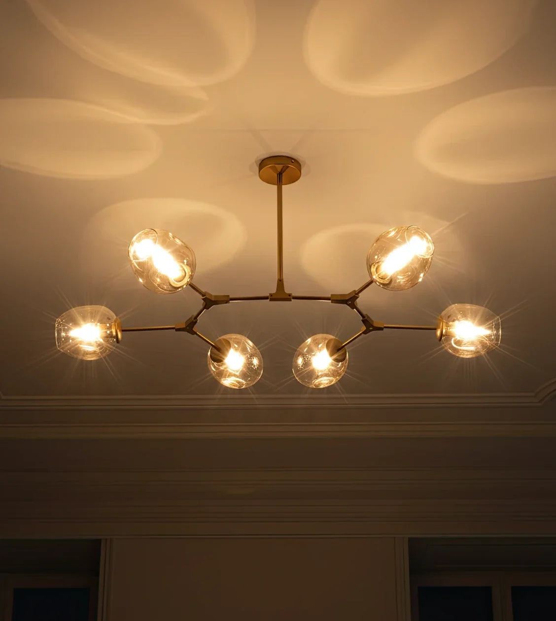 Prismara | Six-Light Ceiling Pendant with Smoked Glass Shades