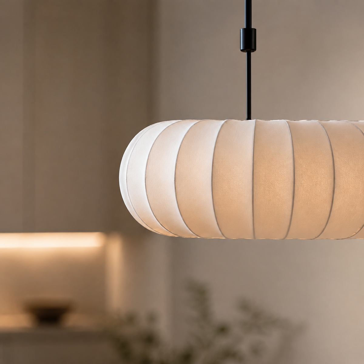 Elandra | Silk Pendant Light with Adjustable Height