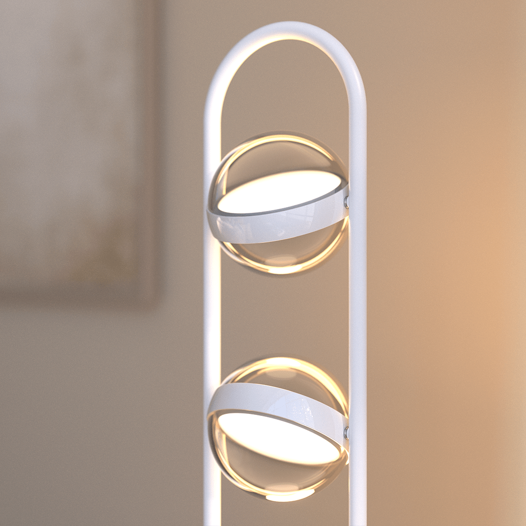 Vimbry | LED Floor Lamp with Glass Spheres