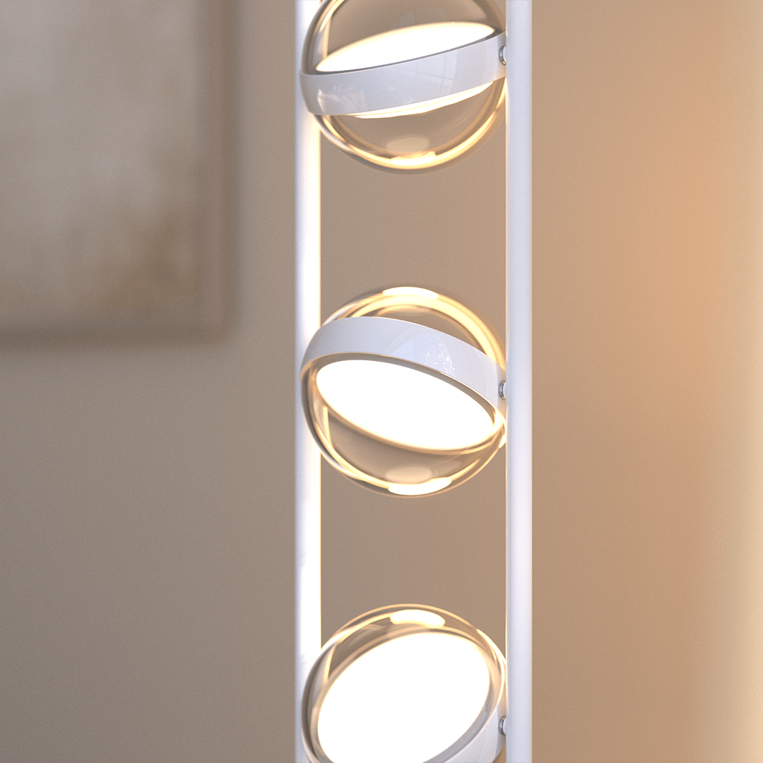 Vimbry | LED Floor Lamp with Glass Spheres