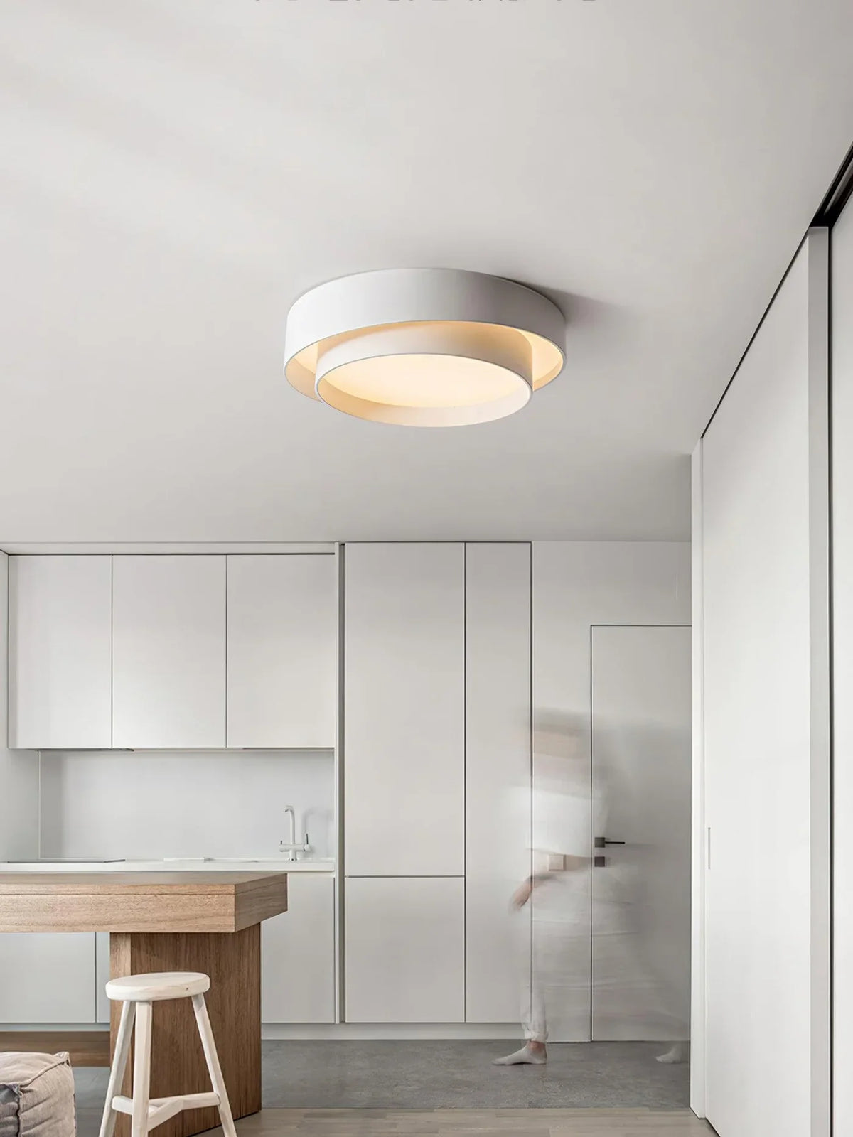 Halo | Modern LED Ceiling Light with Overlapping Ring Frame
