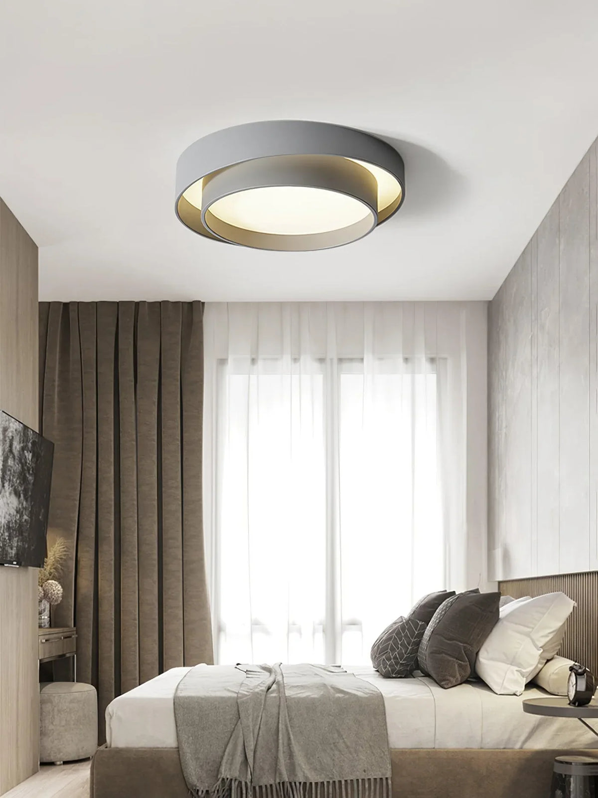 Halo | Modern LED Ceiling Light with Overlapping Ring Frame