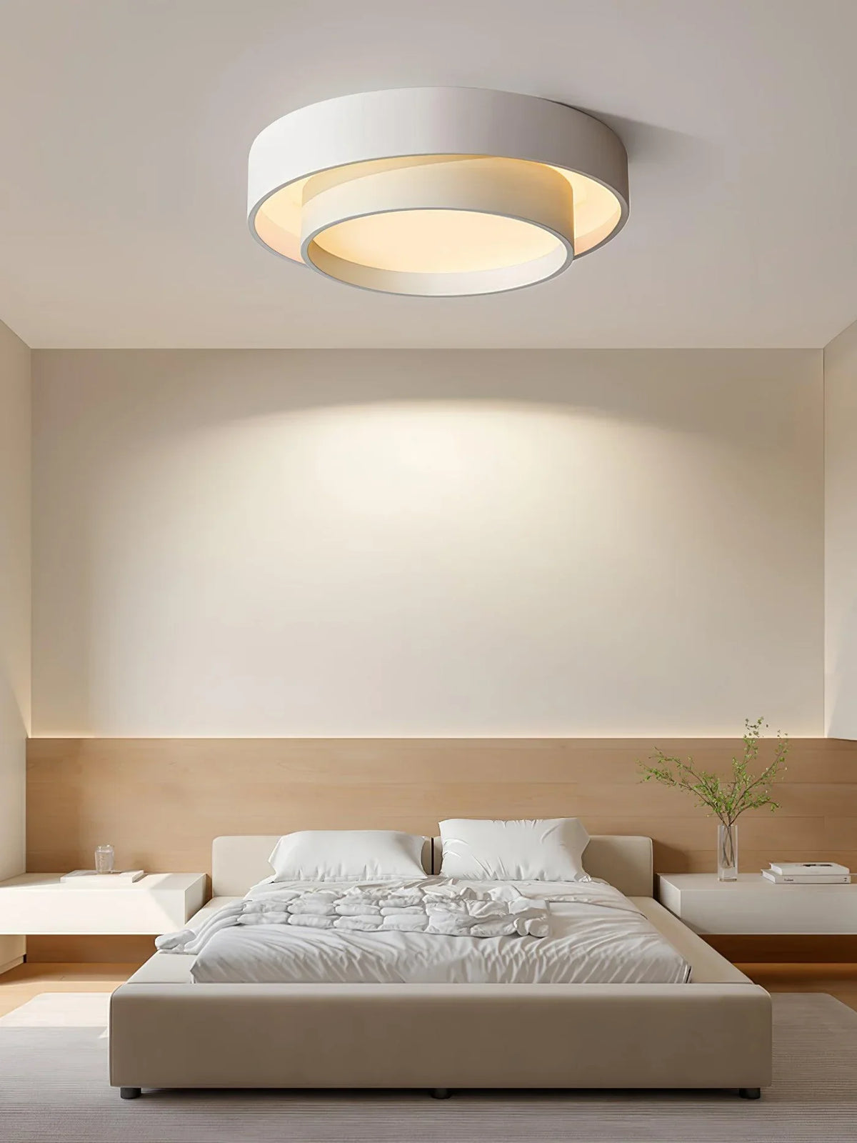 Halo | Modern LED Ceiling Light with Overlapping Ring Frame