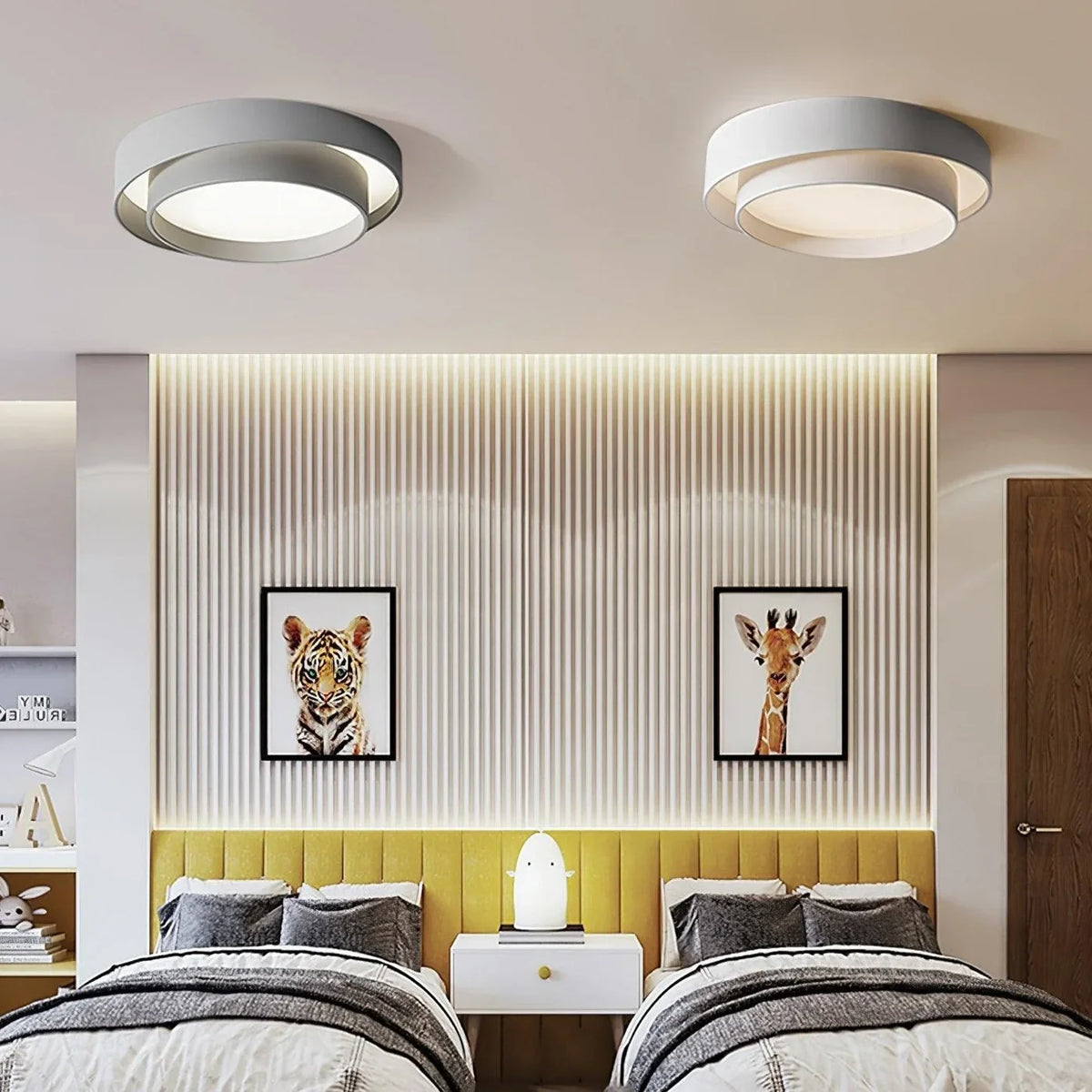 Halo | Modern LED Ceiling Light with Overlapping Ring Frame