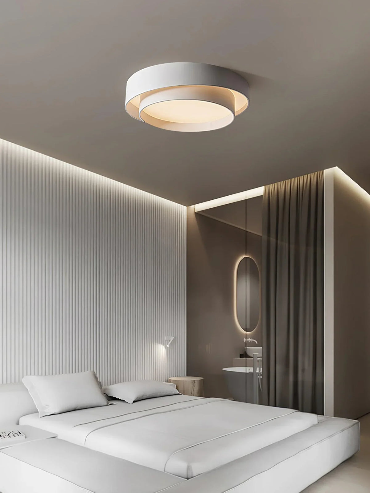 Halo | Modern LED Ceiling Light with Overlapping Ring Frame