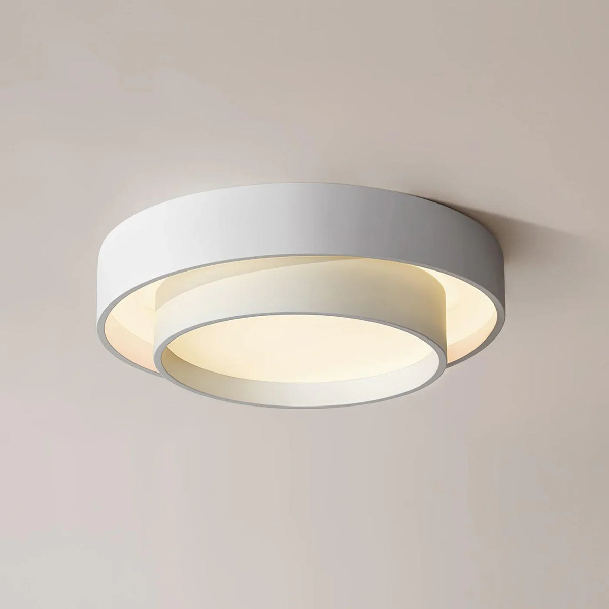 Halo | Modern LED Ceiling Light with Overlapping Ring Frame