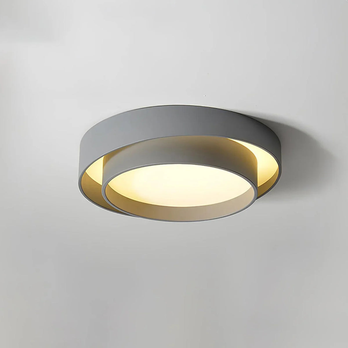 Halo | Modern LED Ceiling Light with Overlapping Ring Frame