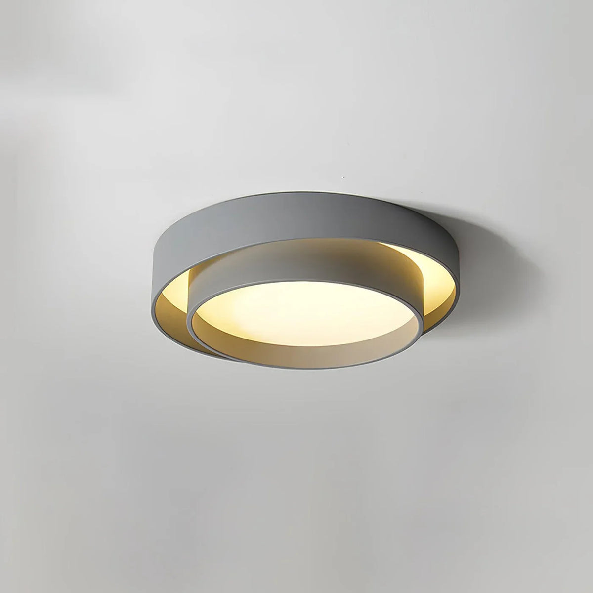 Halo | Modern LED Ceiling Light with Overlapping Ring Frame