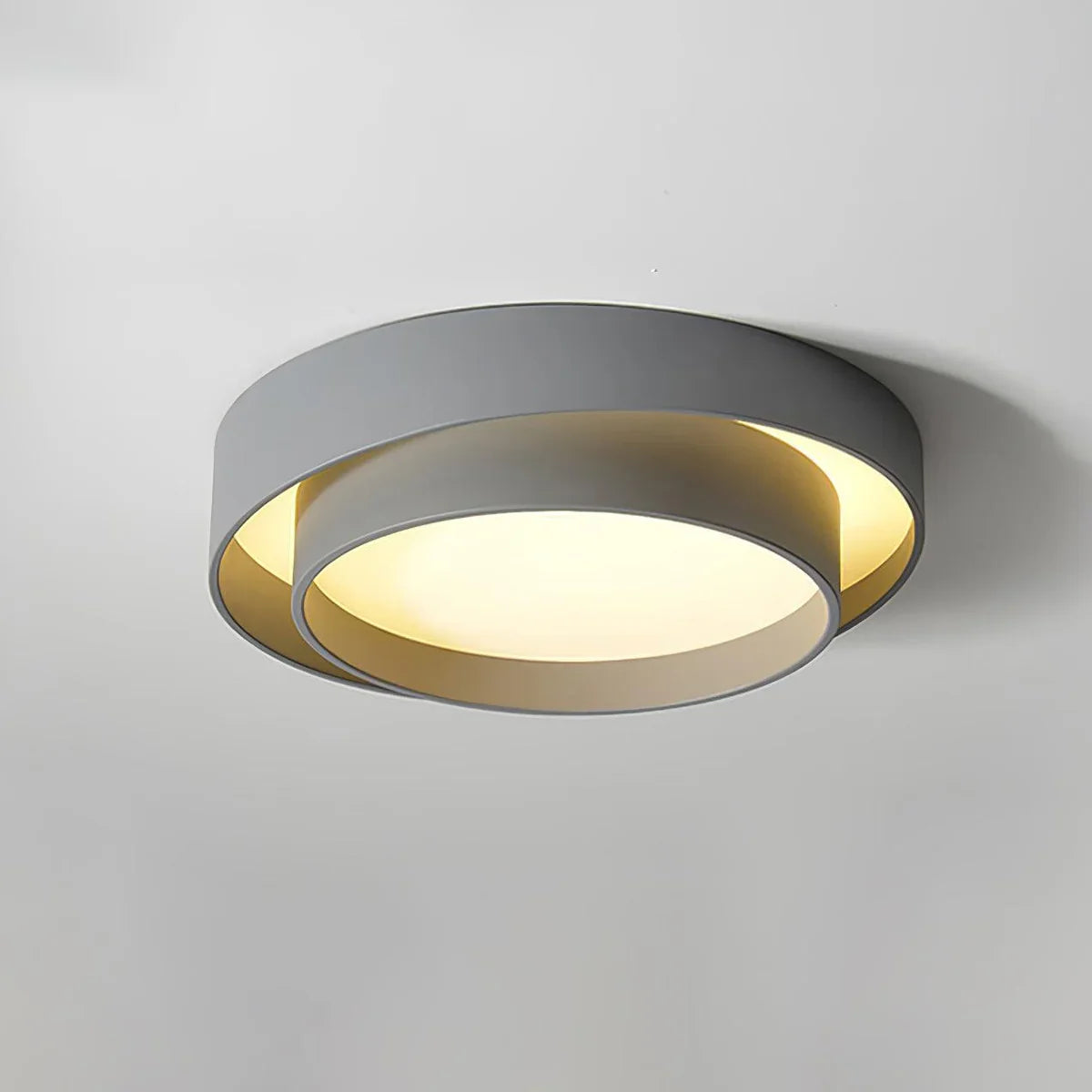 Halo | Modern LED Ceiling Light with Overlapping Ring Frame