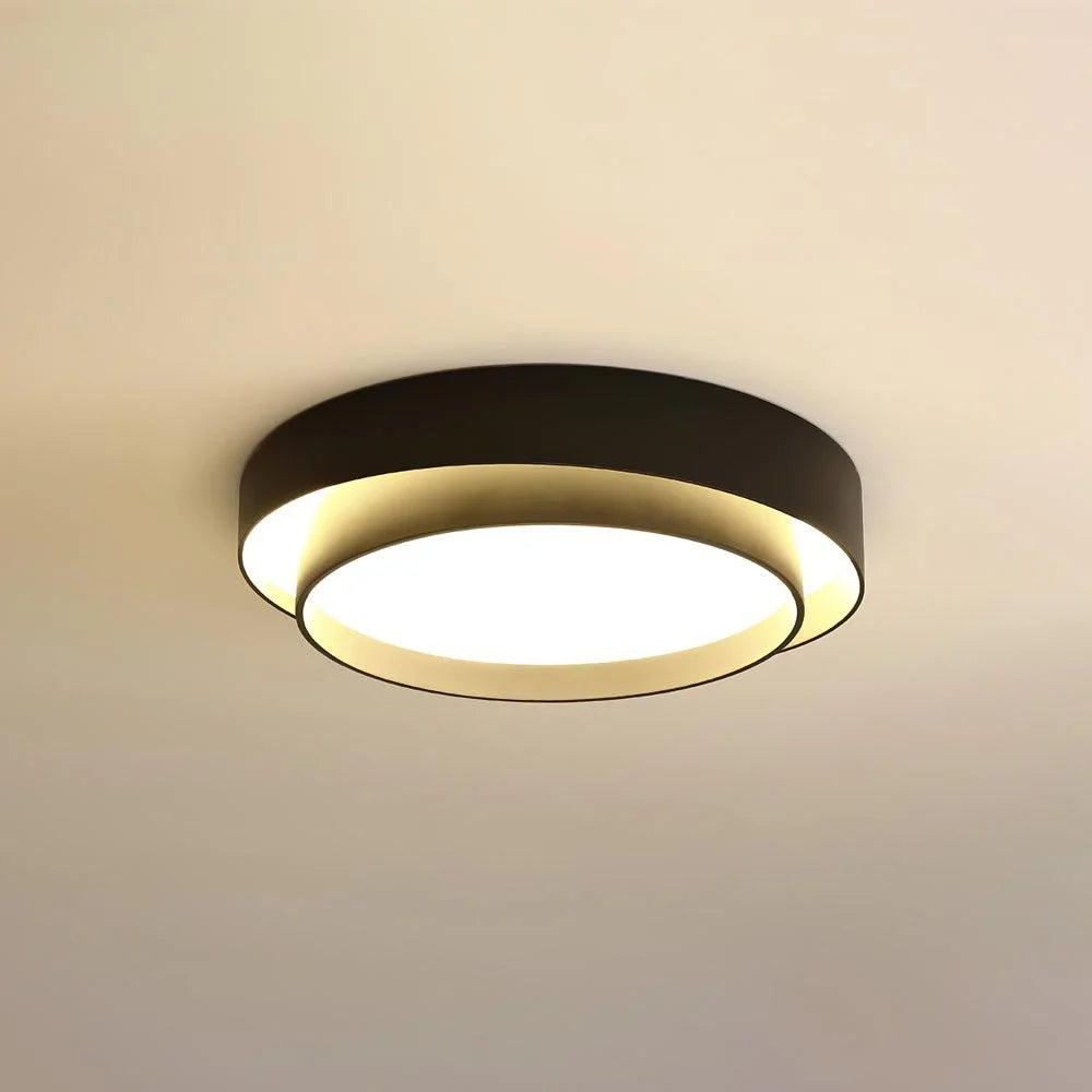 Halo | Modern LED Ceiling Light with Overlapping Ring Frame