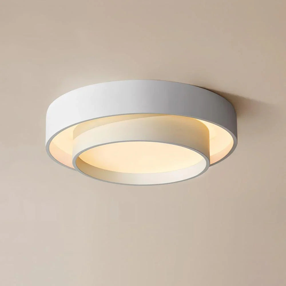 Halo | Modern LED Ceiling Light with Overlapping Ring Frame