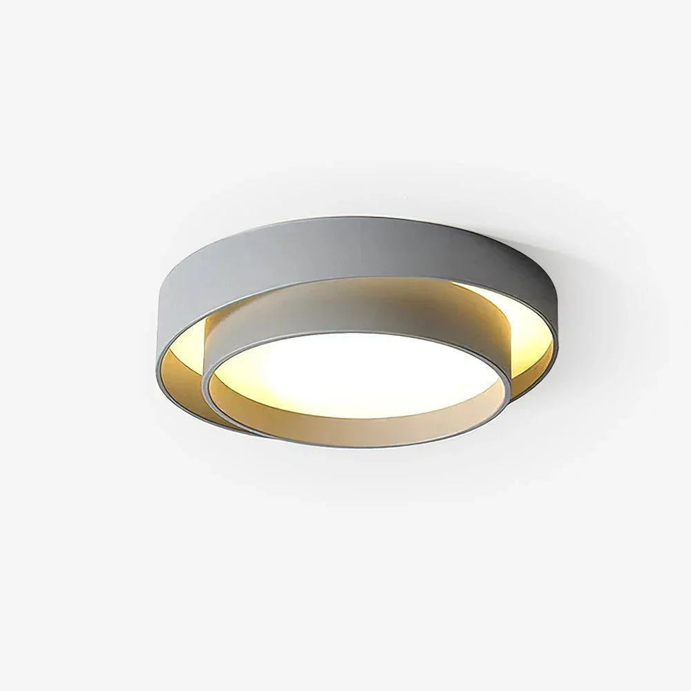 Halo | Modern LED Ceiling Light with Overlapping Ring Frame