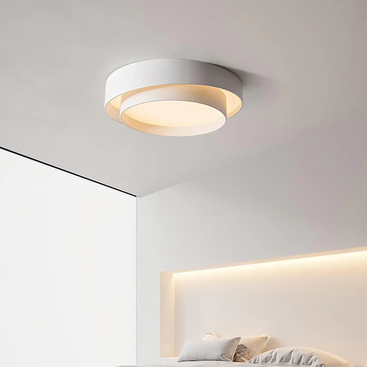 Halo | Modern LED Ceiling Light with Overlapping Ring Frame