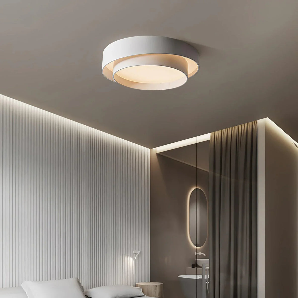 Halo | Modern LED Ceiling Light with Overlapping Ring Frame