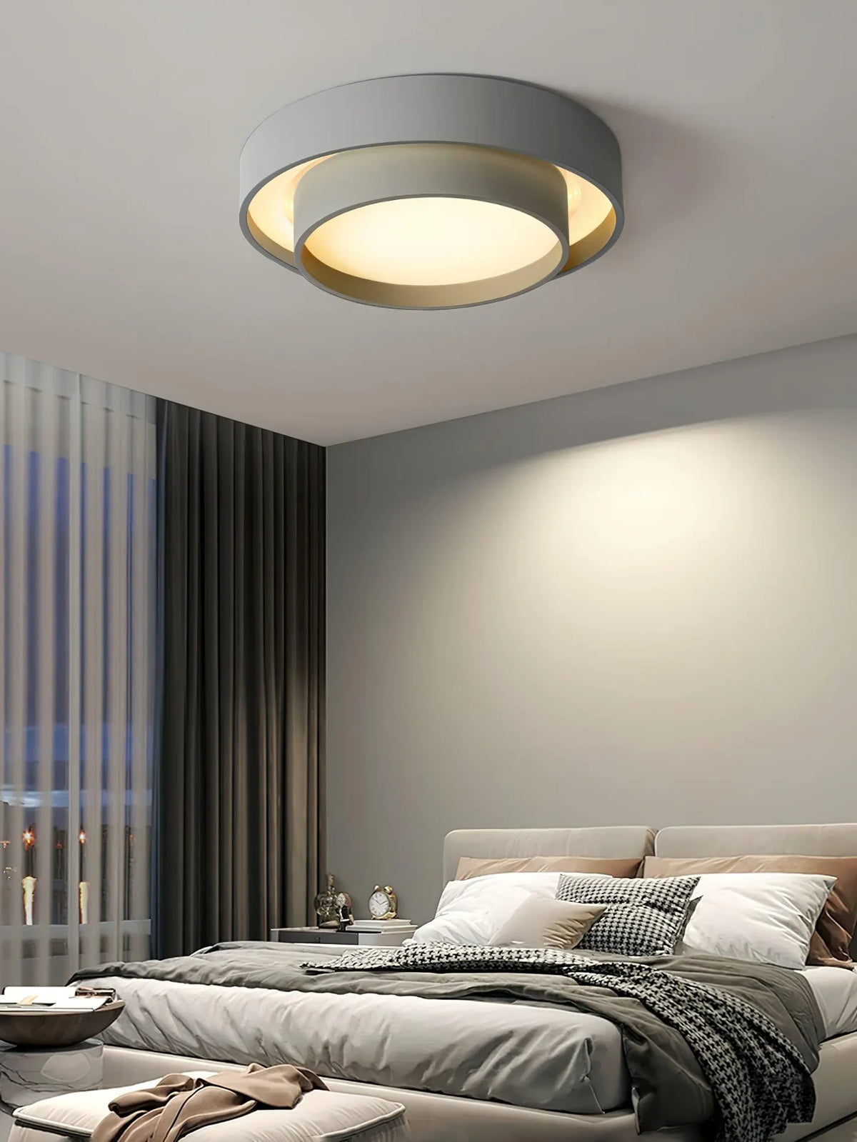 Halo | Modern LED Ceiling Light with Overlapping Ring Frame