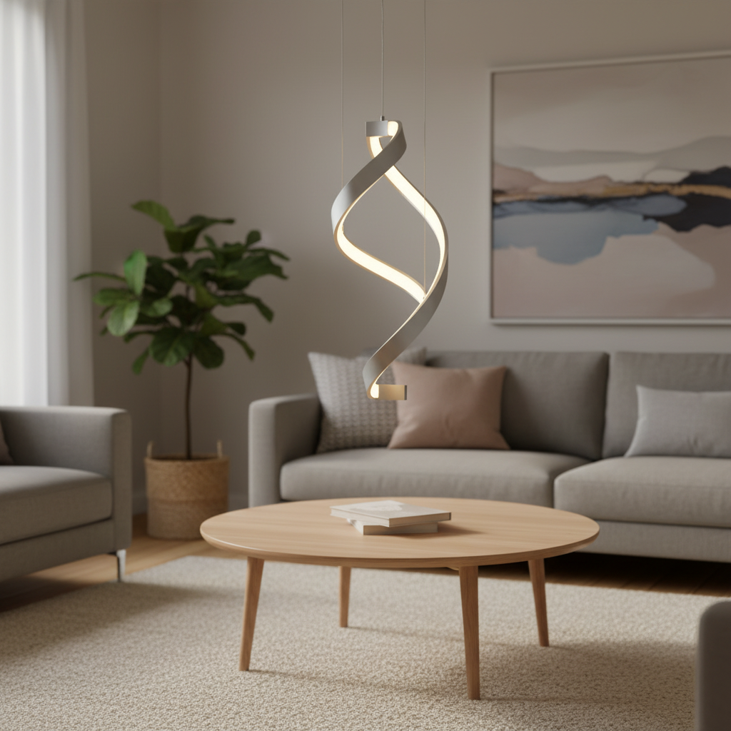 Twist Ribbon Pendant Light