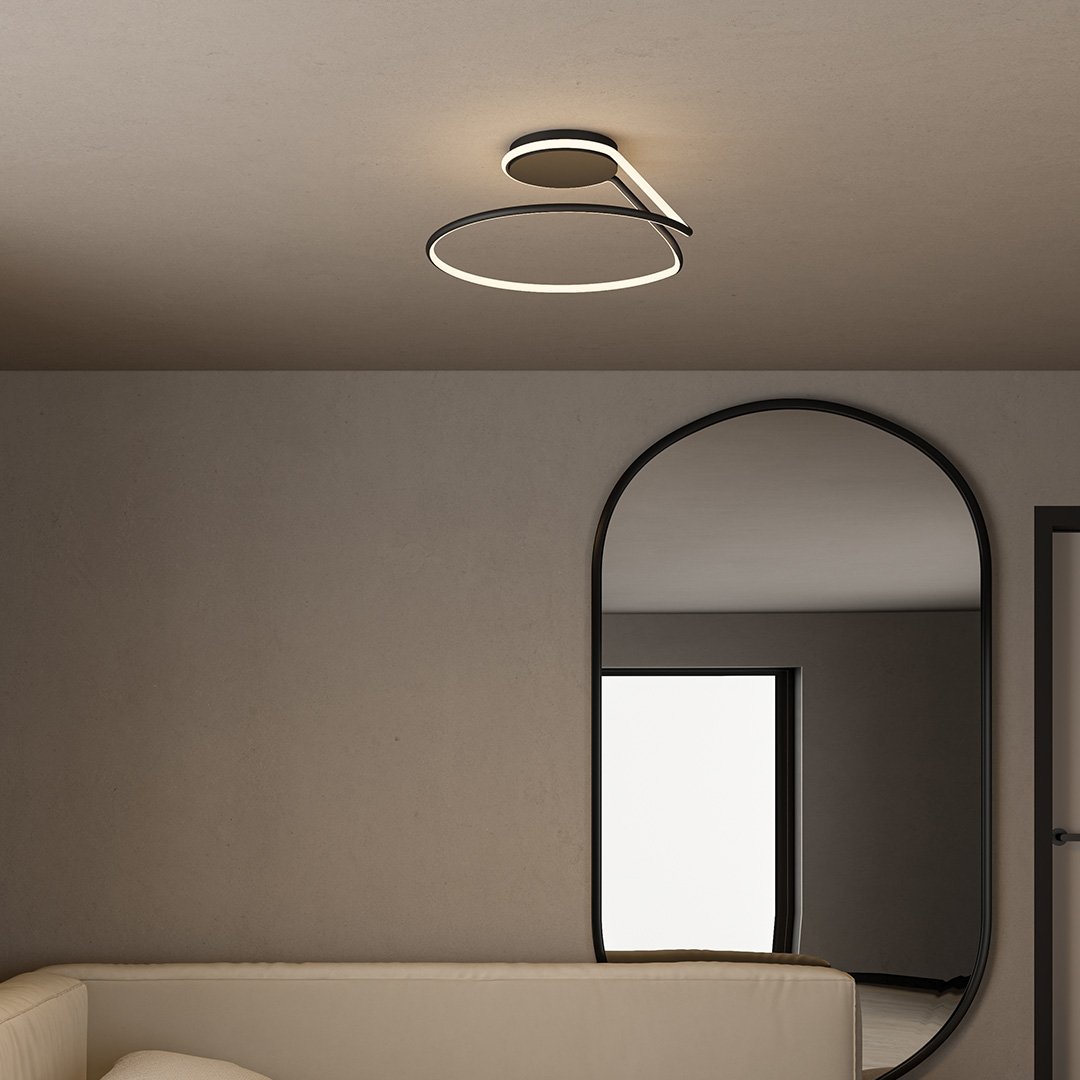 Ondyne | LED Ceiling Light with Sculptural Ring Design