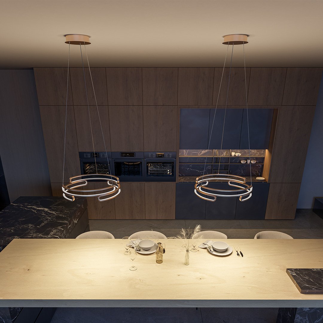 Wilder | LED Pendant Light with Sculptural Rings