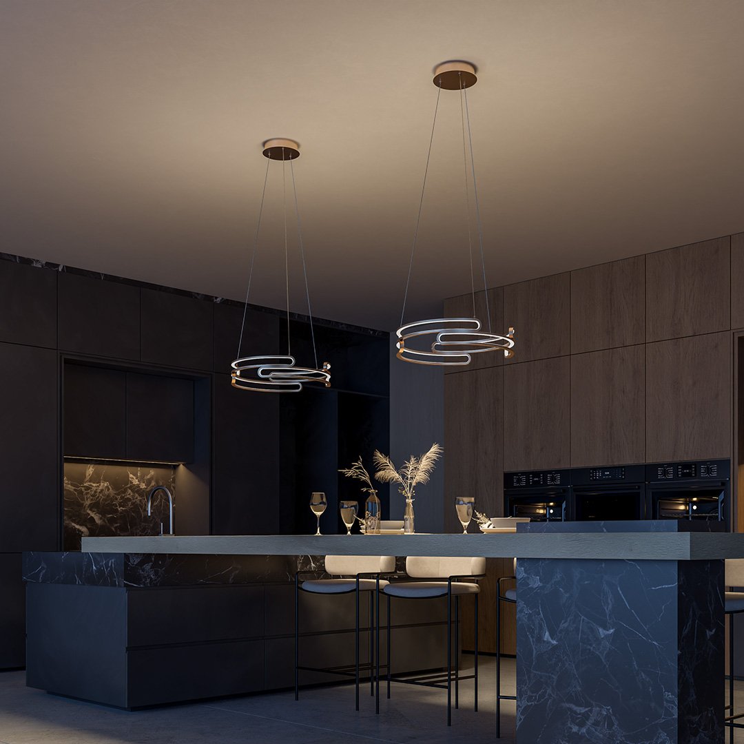 Wilder | LED Pendant Light with Sculptural Rings