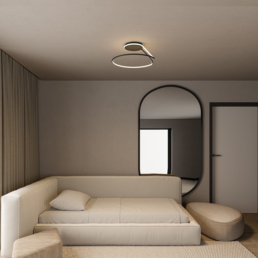 Ondyne | LED Ceiling Light with Sculptural Ring Design