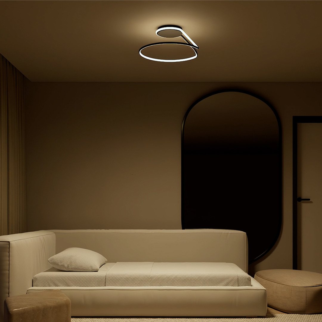 Ondyne | LED Ceiling Light with Sculptural Ring Design