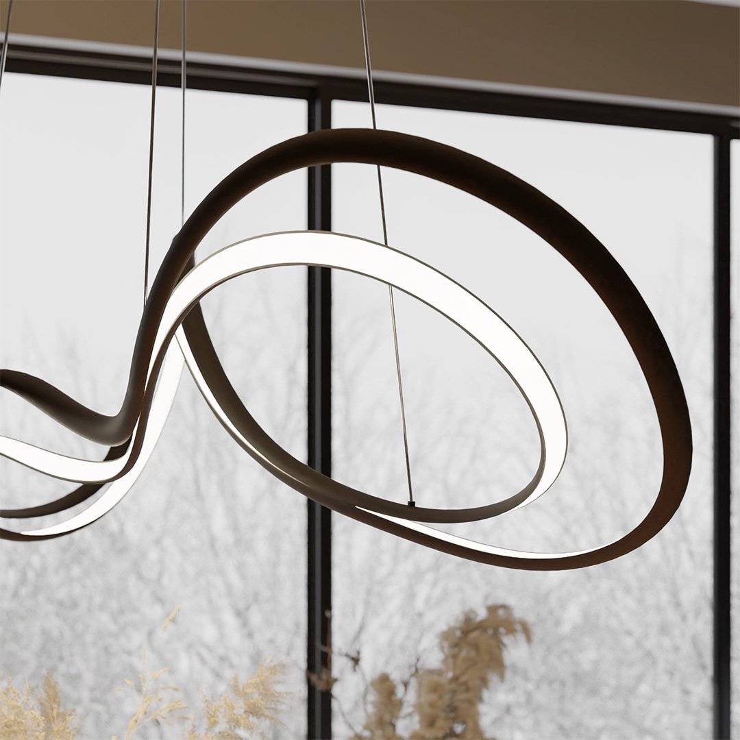 Lyrica | LED Pendant Light with Flowing Wave Design
