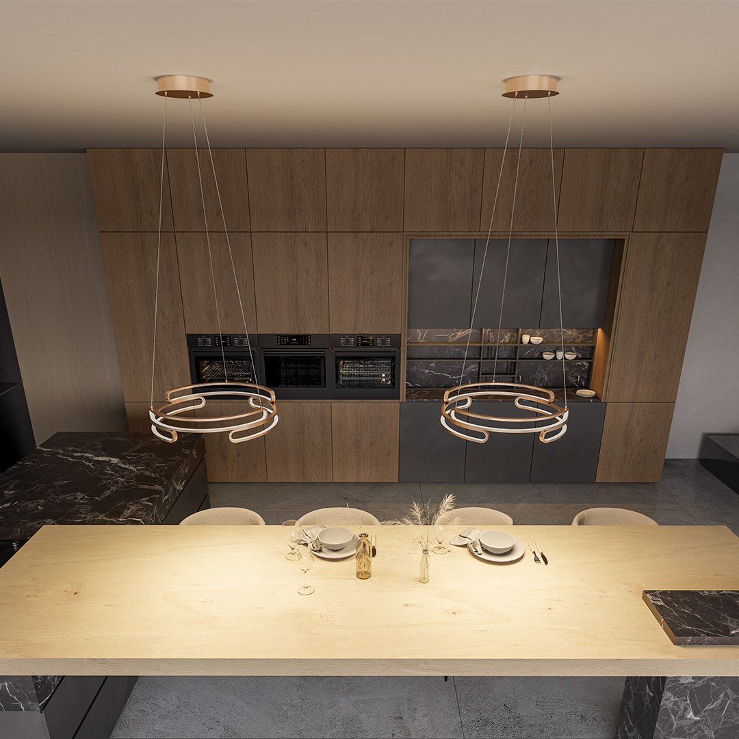 Wilder | LED Pendant Light with Sculptural Rings
