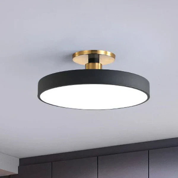 Wynlow | Round LED Ceiling Light with Gold Accent