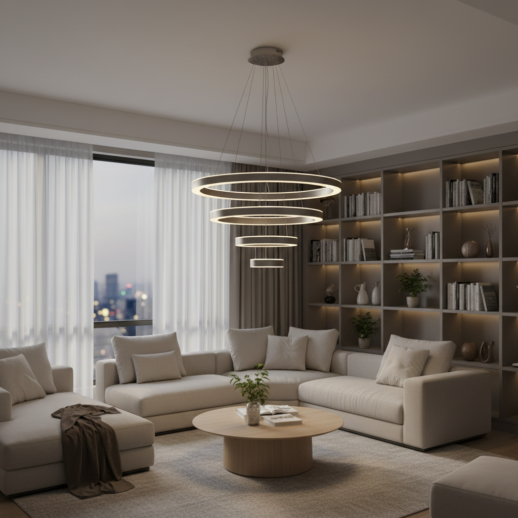 Cascade Halo Ring Chandelier