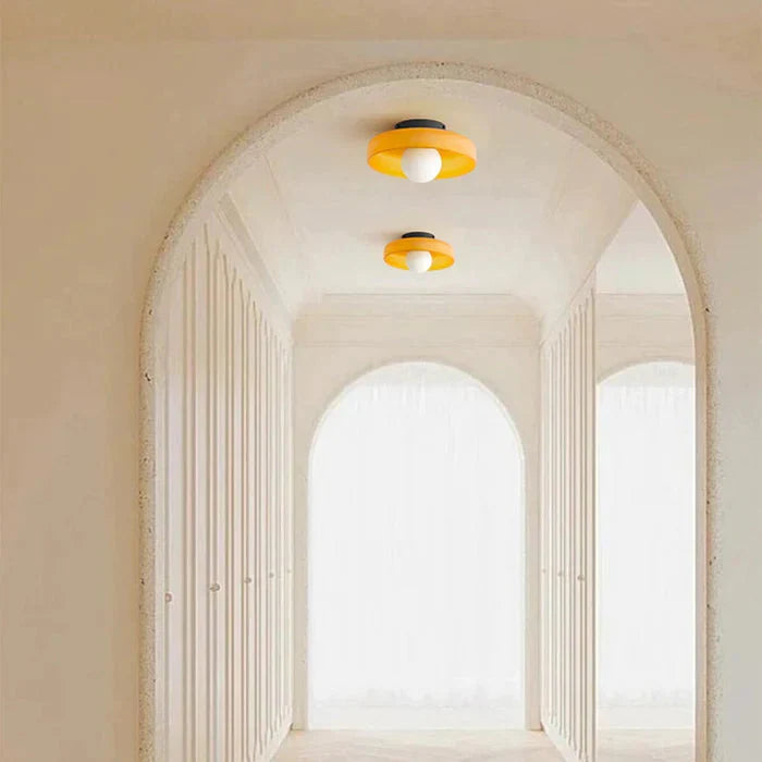 Sorrento | Modern Glass Ceiling Light with Dome Shade