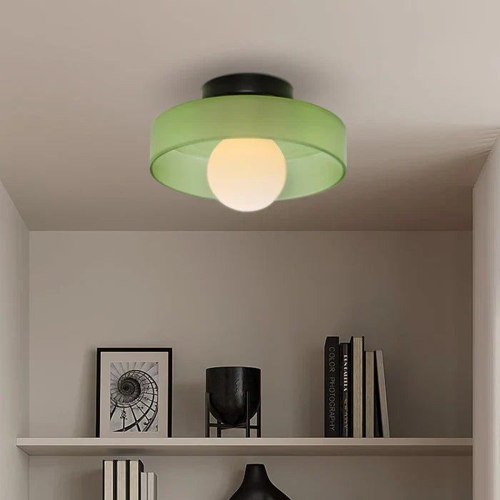 Sorrento | Modern Glass Ceiling Light with Dome Shade