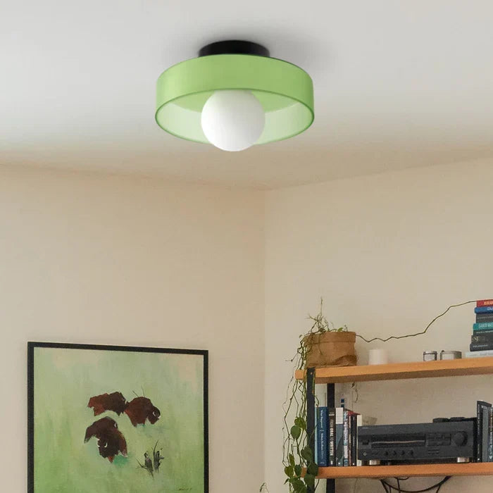Sorrento | Modern Glass Ceiling Light with Dome Shade