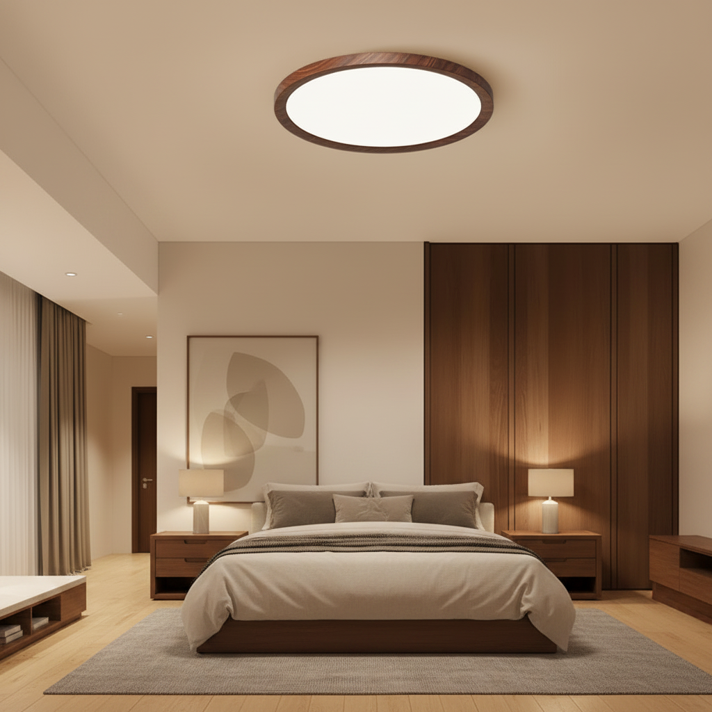 Oaklyn | LED Ceiling Light with Wooden Frame