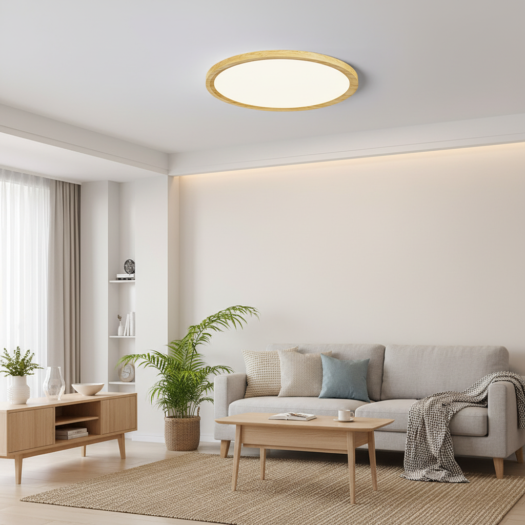 Oaklyn | LED Ceiling Light with Wooden Frame