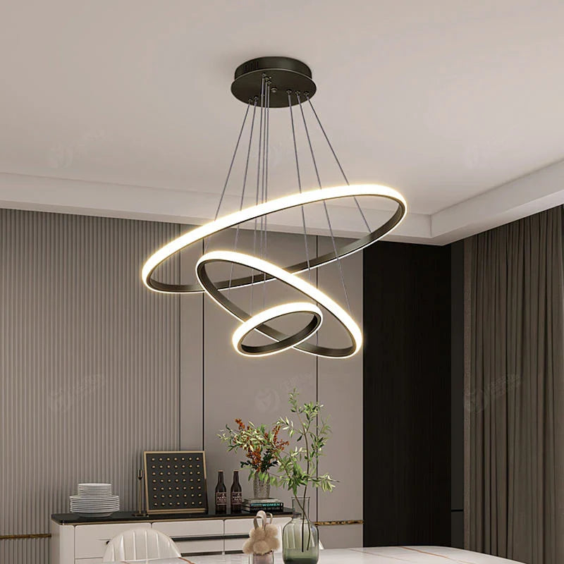 Helixin | LED Pendant Light with Spiral Ring Design