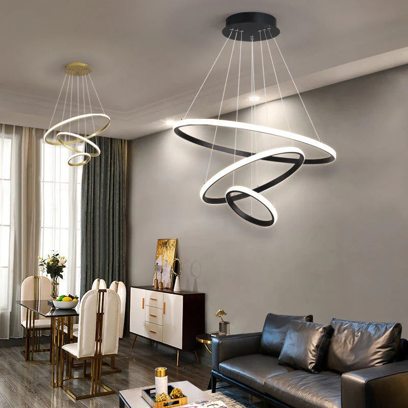 Helixin | LED Pendant Light with Spiral Ring Design