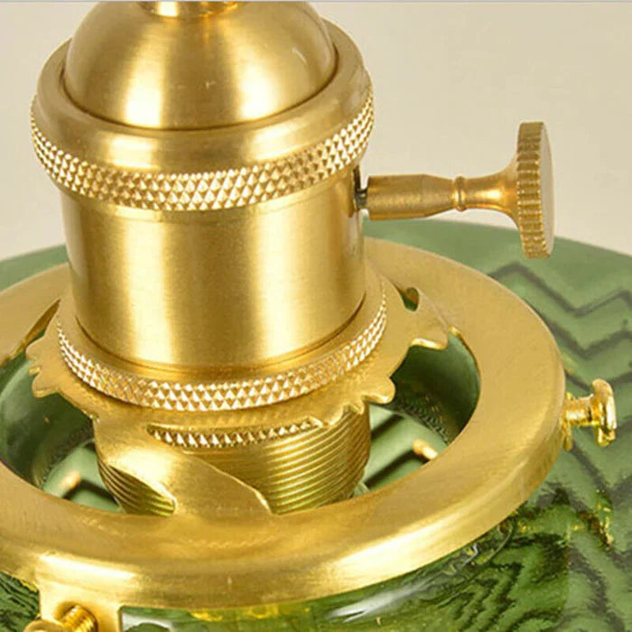 Yael | Ribbed Glass Pendant Light with Brass Fitting
