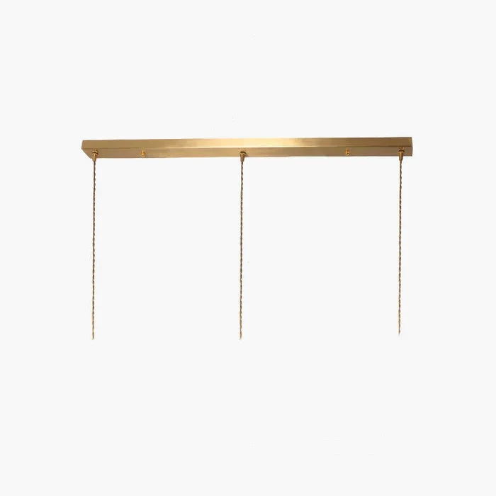 Yael | Ribbed Glass Pendant Light with Brass Fitting