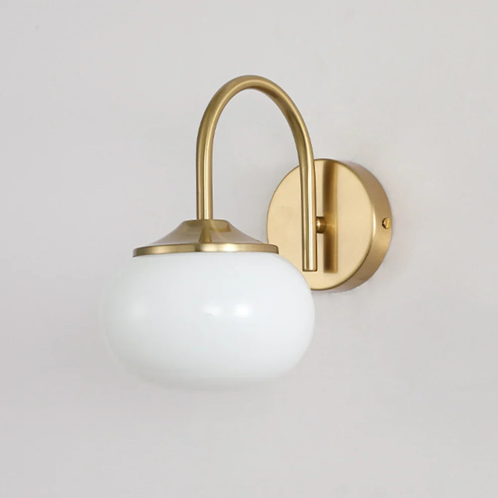 Peyton | Pink Globe Glass Wall Light