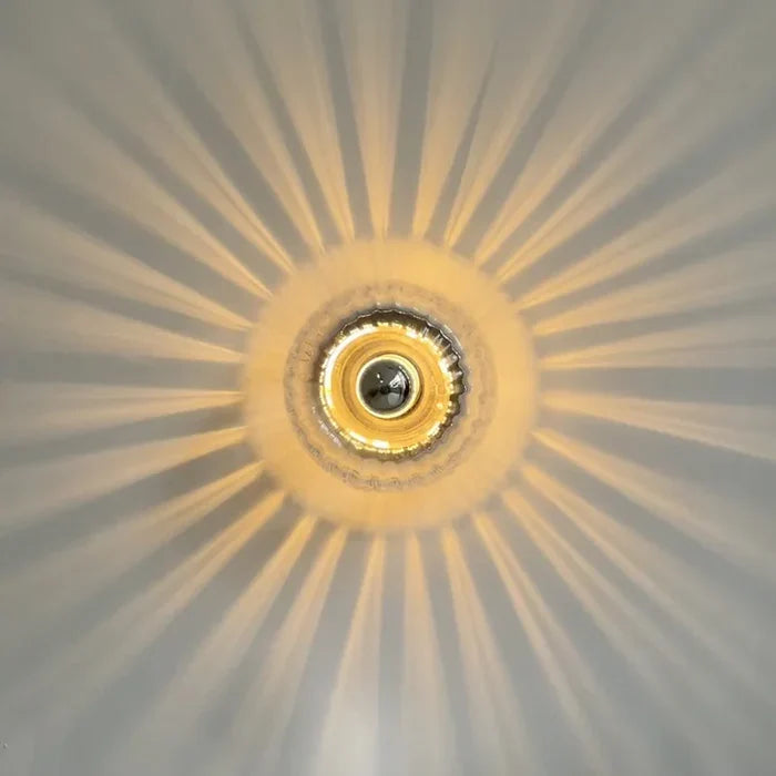 Cadenza | Ribbed Glass Ceiling Light Fixture