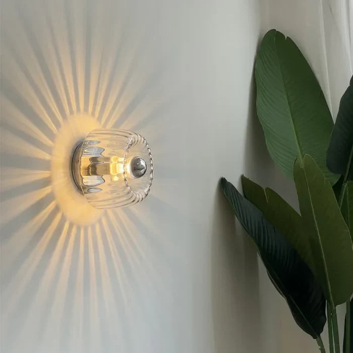 Cadenza | Ribbed Glass Ceiling Light Fixture