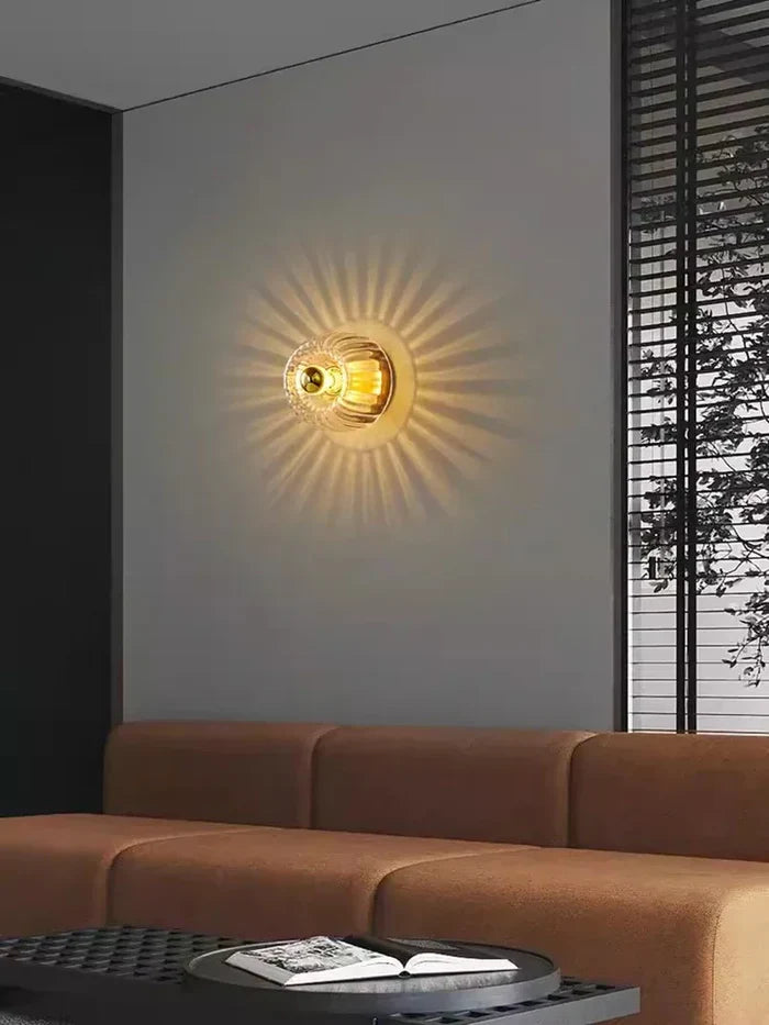 Cadenza | Ribbed Glass Ceiling Light Fixture