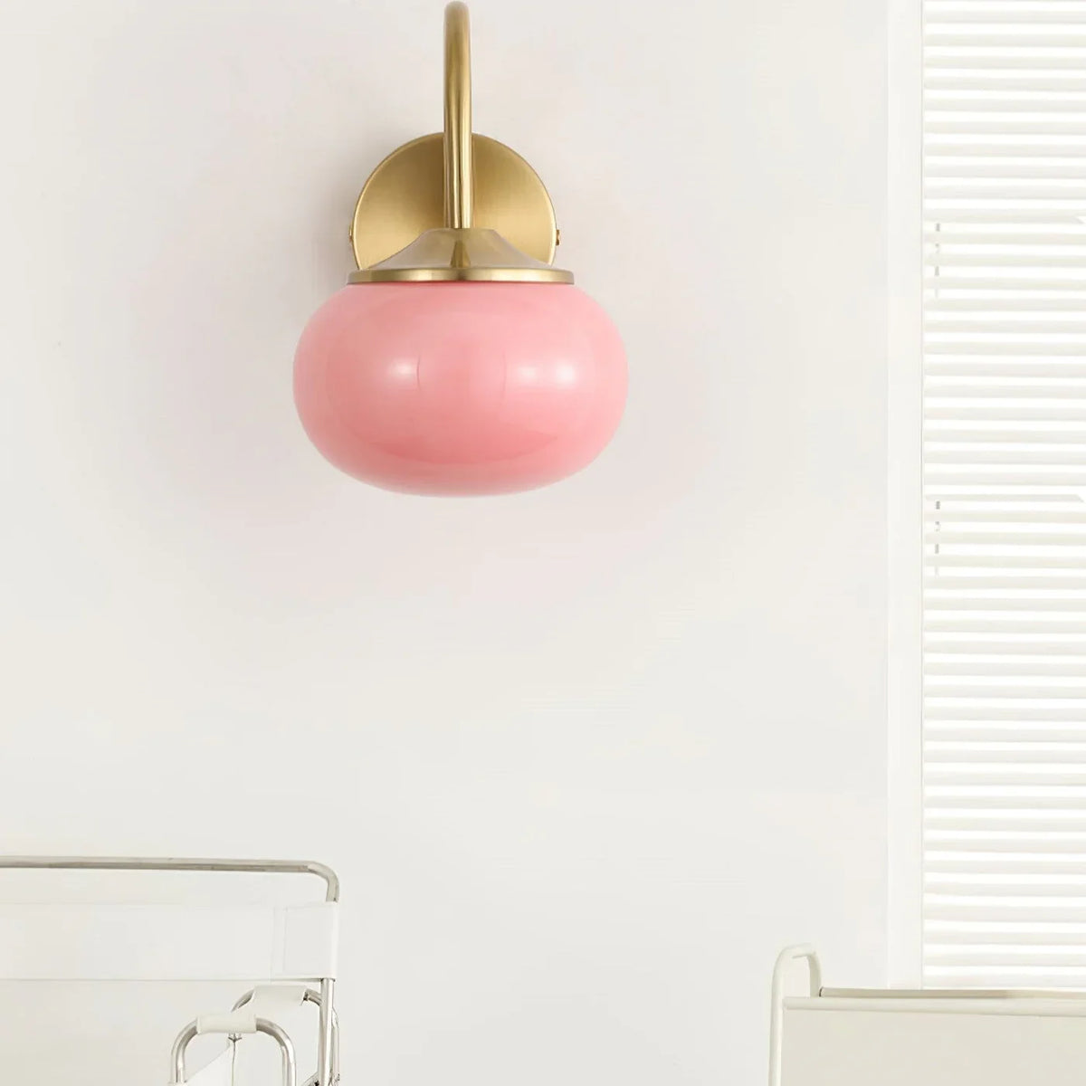 Peyton | Pink Globe Glass Wall Light