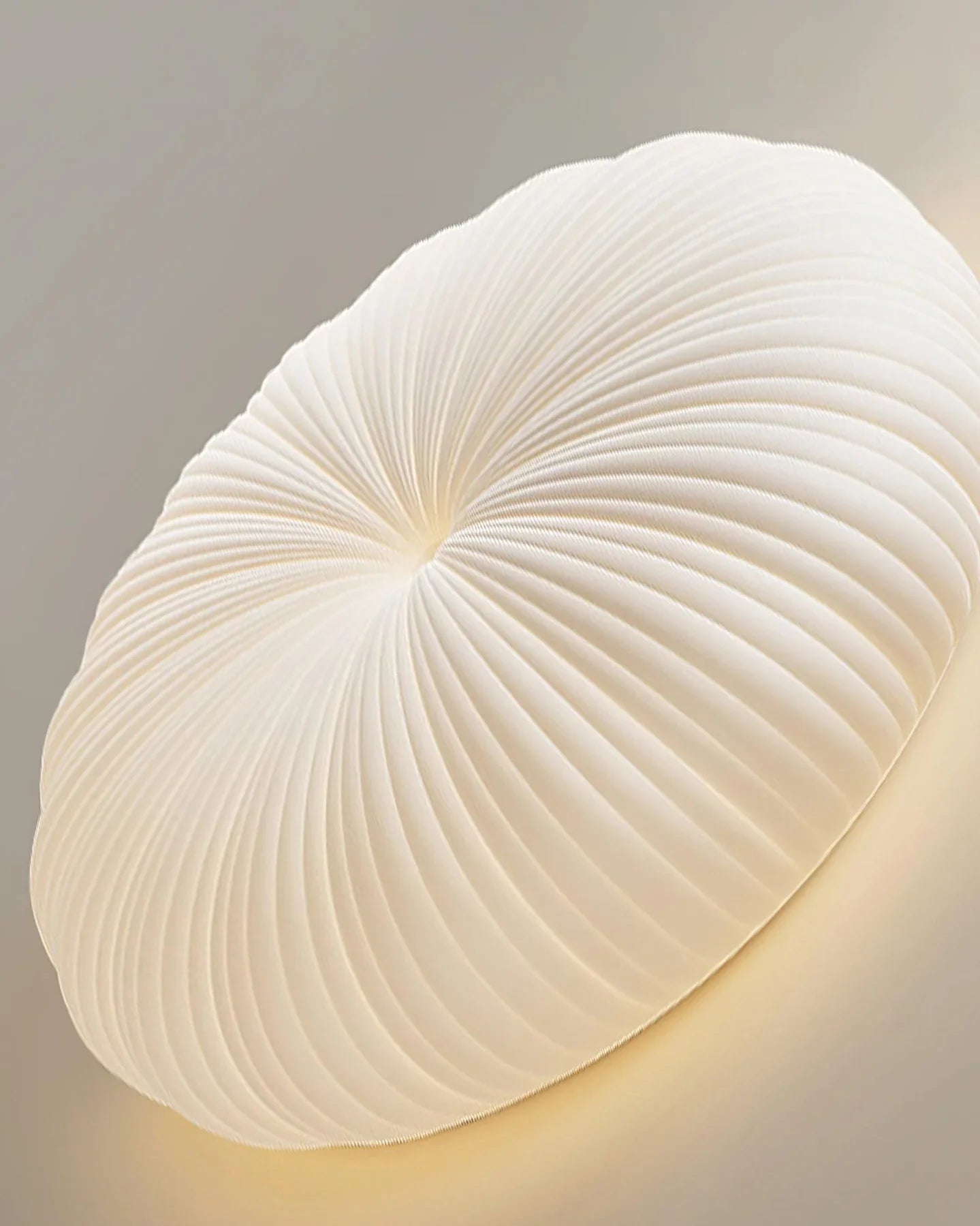Valoria | Shell-Inspired Pleated Ceiling Light