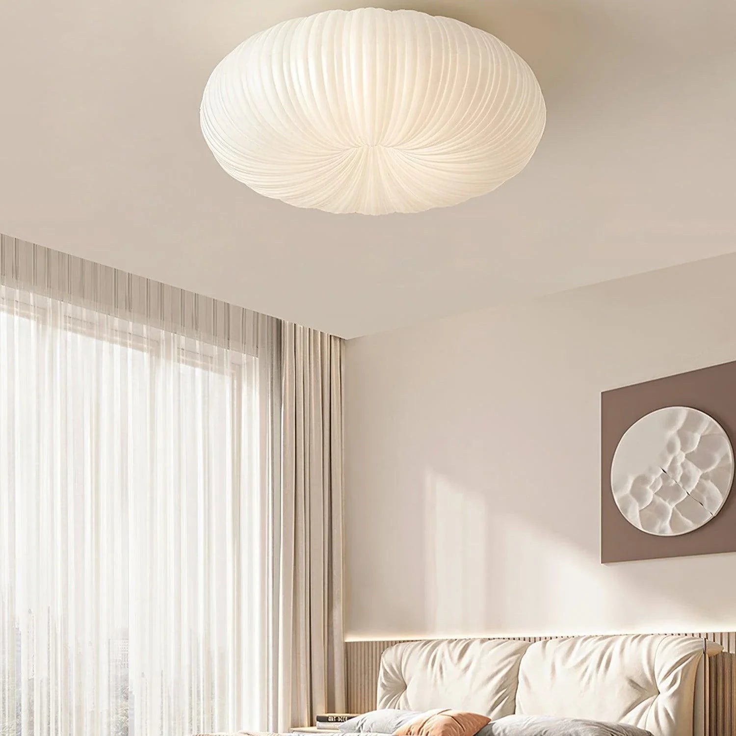 Valoria | Shell-Inspired Pleated Ceiling Light