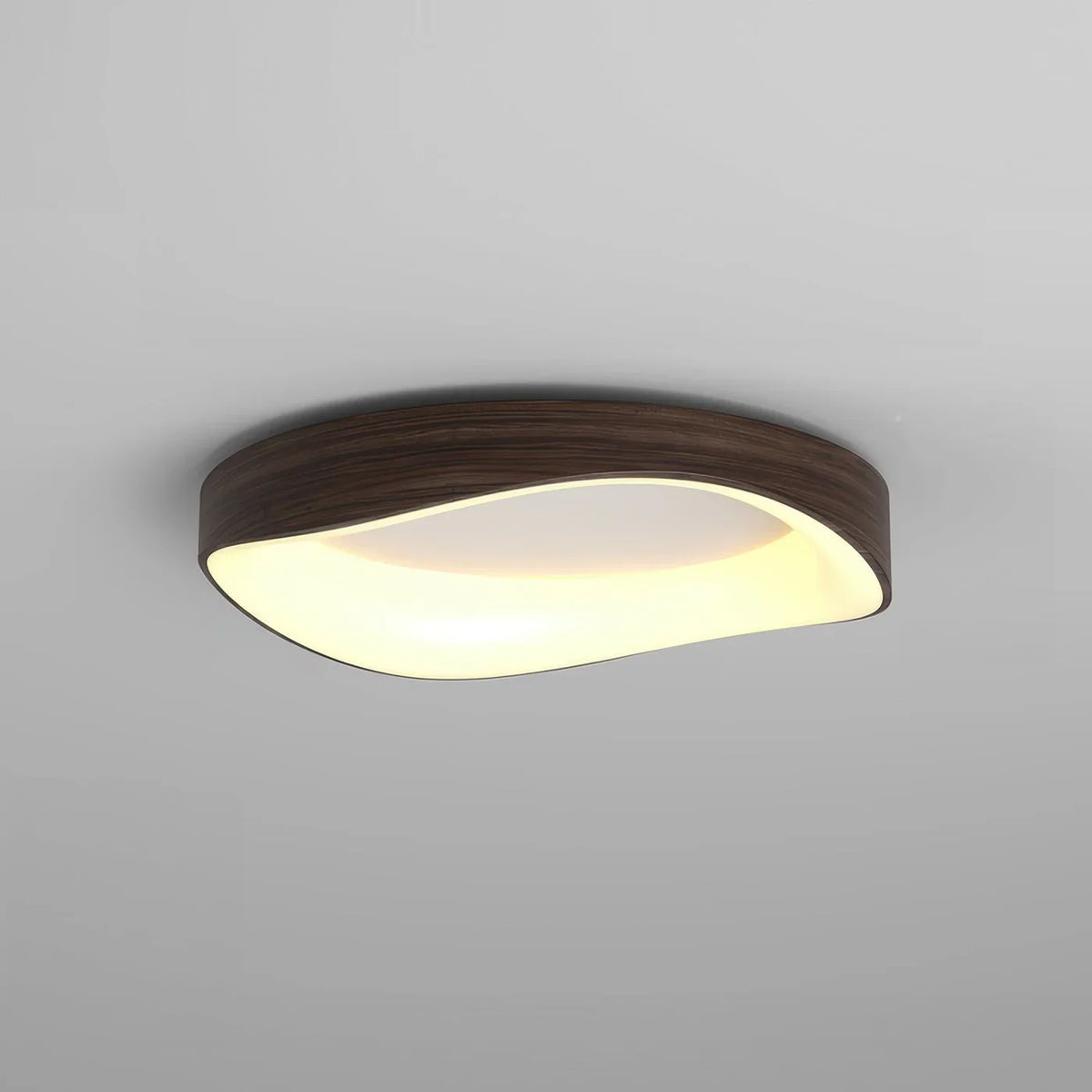 Foxwell | Scandinavian Flush Mount Ceiling Light with Wood Finish