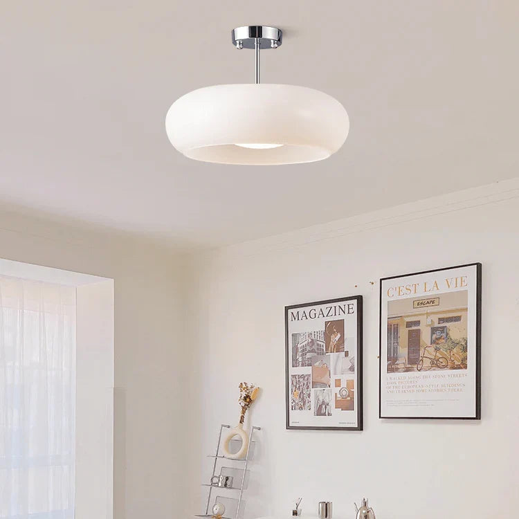 Ambrose | Vintage Semi-Flush Ceiling Light with Glass Dome Shade