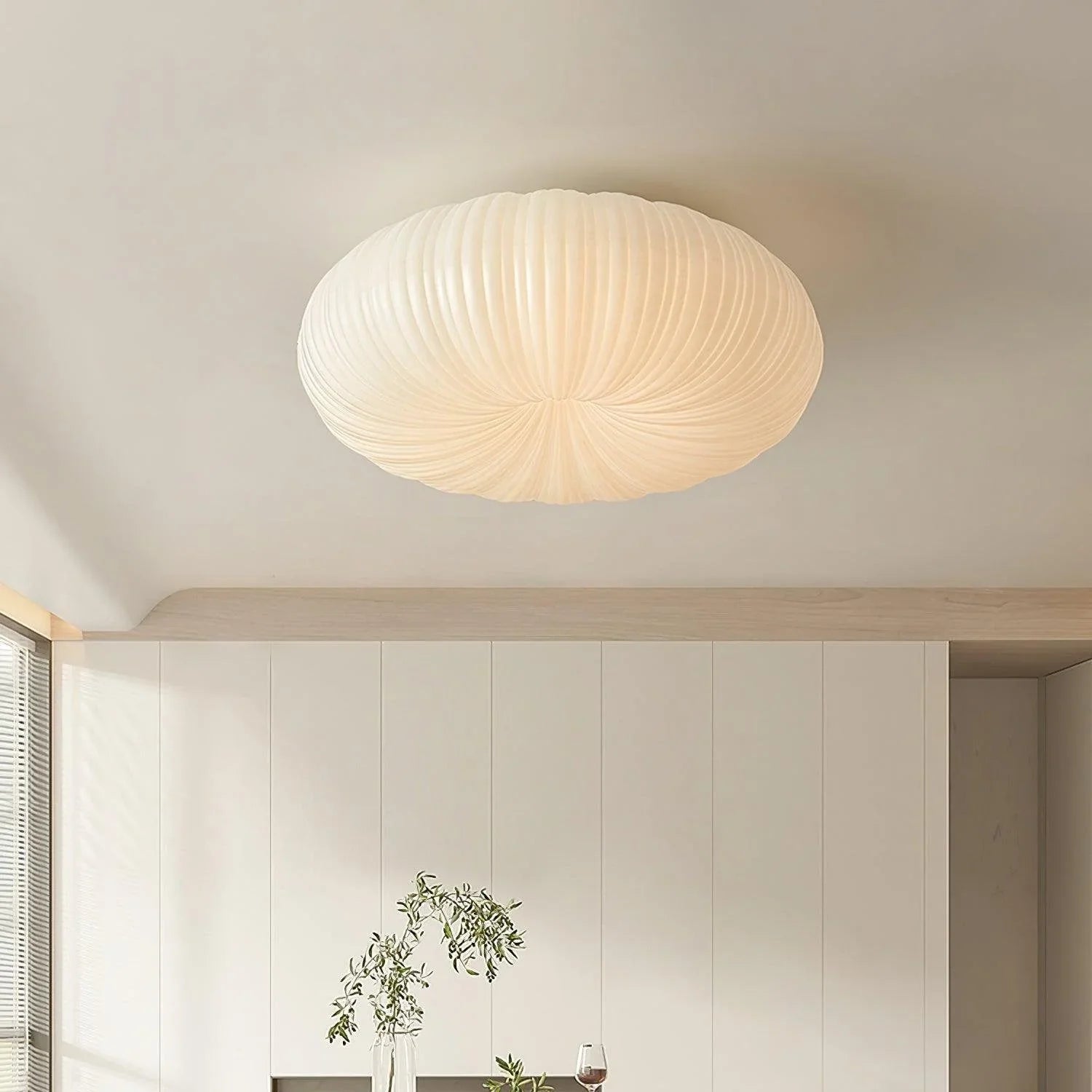 Valoria | Shell-Inspired Pleated Ceiling Light
